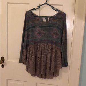 Free people multi colored shirt